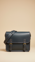Leather messenger bag with smart pockets
